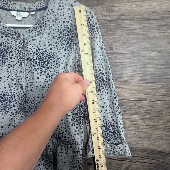 Boden Gray and Navy Blue Buttoned Sundress Dress - Picture 11 of 12